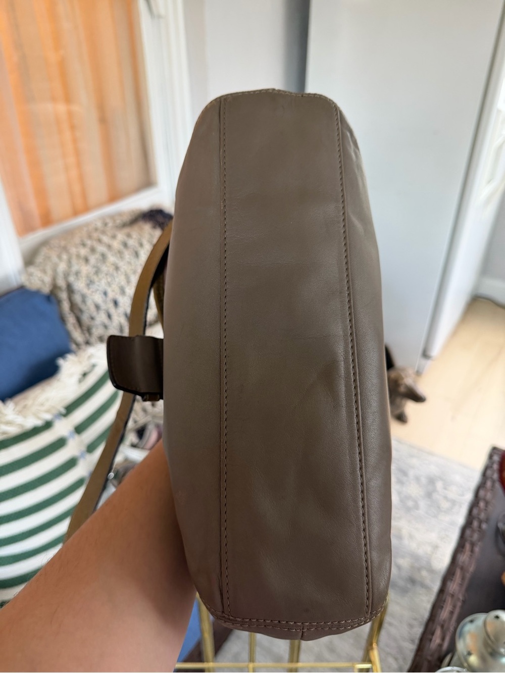 Coach Olive and Tan Leather Shoulder Bag - Picture 12 of 12